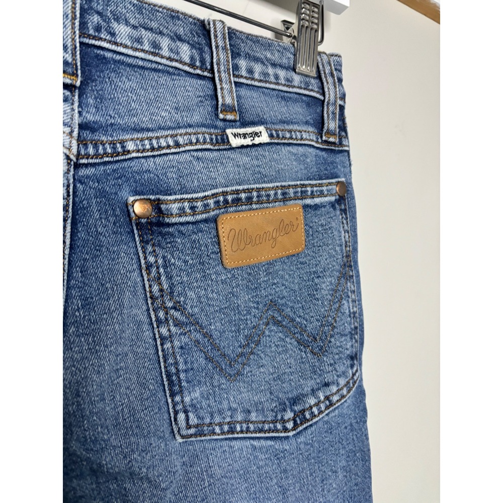 Wrangler Westward Crop Flare Jeans 27 High Rise Western Boho Denim - Picture 4 of 5